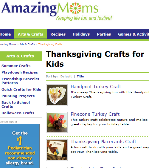 thanksgiving crafts for children
